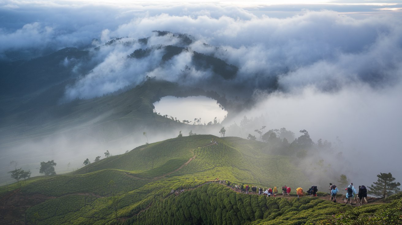 A Misty Mountain Landscape With The hear Wayanad