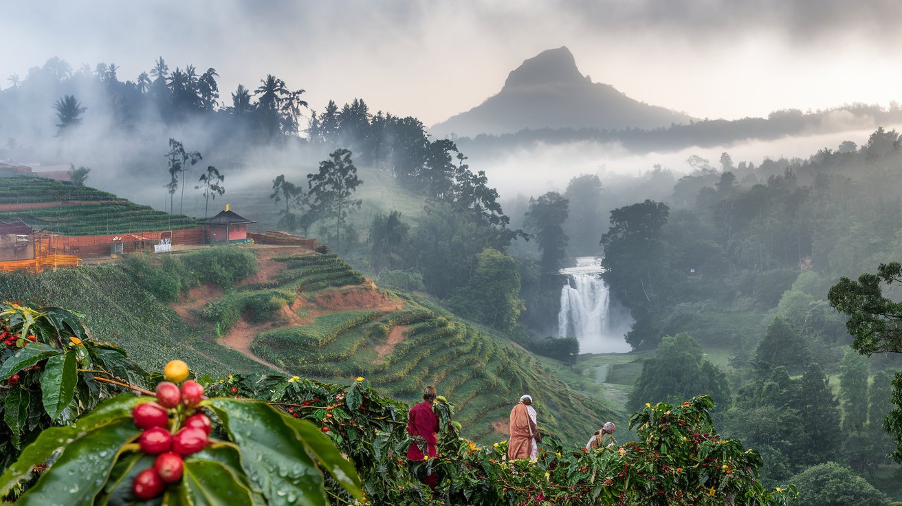 a panoramic image of the misty beauty Of Coorg