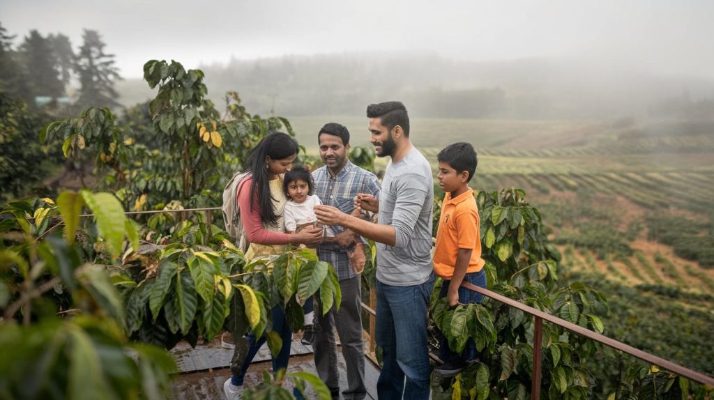 a-photo-of-a-family-enjoying-a-coffee-plantation-Coorg