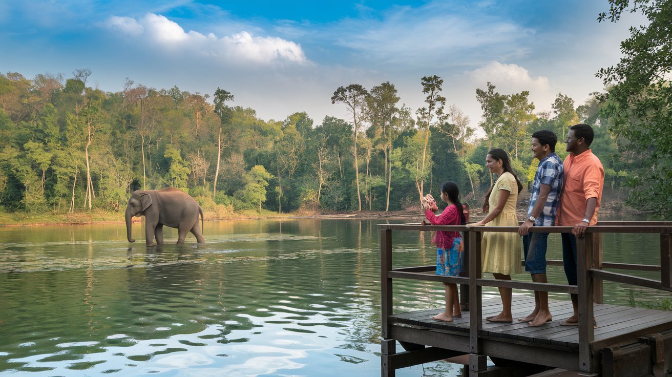 a-photo-of-a-family-enjoying-a-day-out-periyar-wild-life-santuary